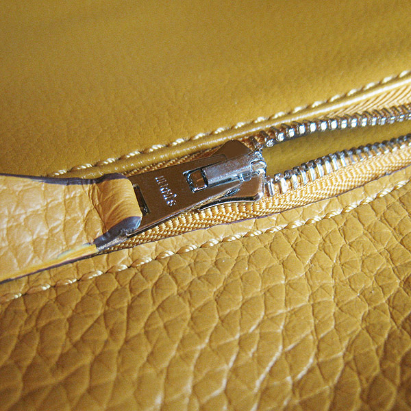 High Quality Hermes Kelly 35CM Togo Leather Bag Yellow 6308